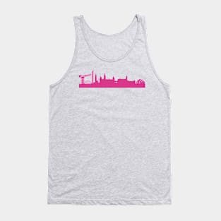 Glasgow skyline pink Tank Top